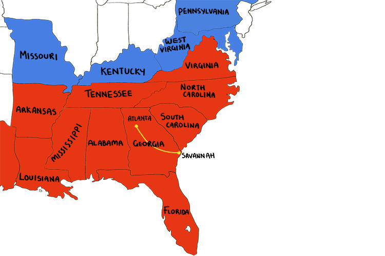 American Civil War map